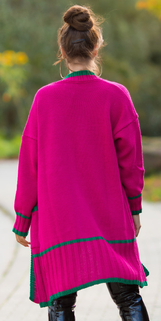 Trendy knit Cardigan with pockets Pink